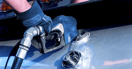filling up truck with gas