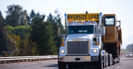 truck with oversize load