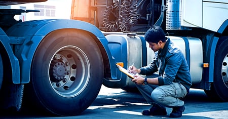 Checking truck tires