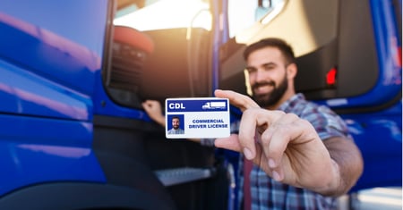 truck driver holding license