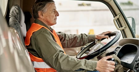 truck driver shifting gears