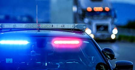 Trucking violations police car